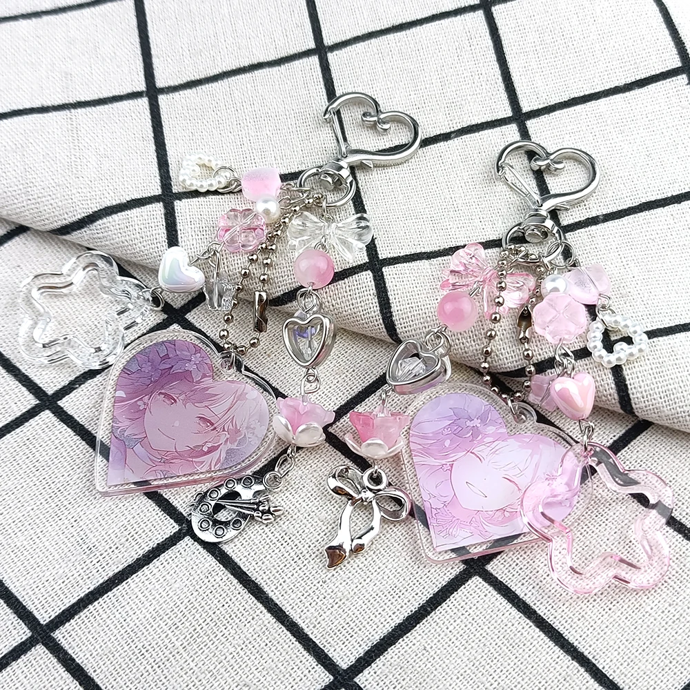 Project Sekai Mizuki And Ena Matching Cartoon Keychain Coquettish Fairytale Lily of the Valley Handbag Pendant Christmas Gift