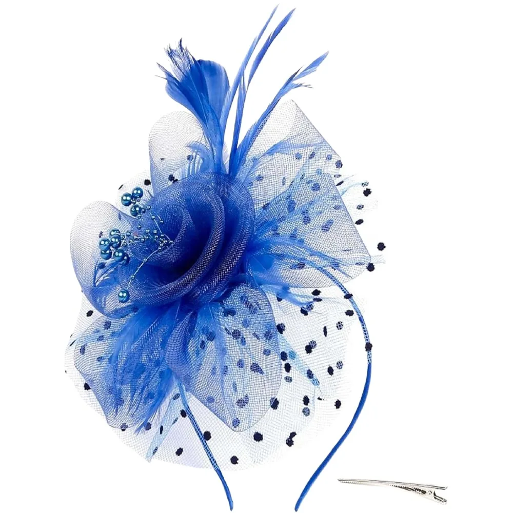 

Элегантный свадебный головной убор для невесты: фасцинатор с перьями, заколка-ободок, сетчатая повязка для волос с цветами, для вечеринок