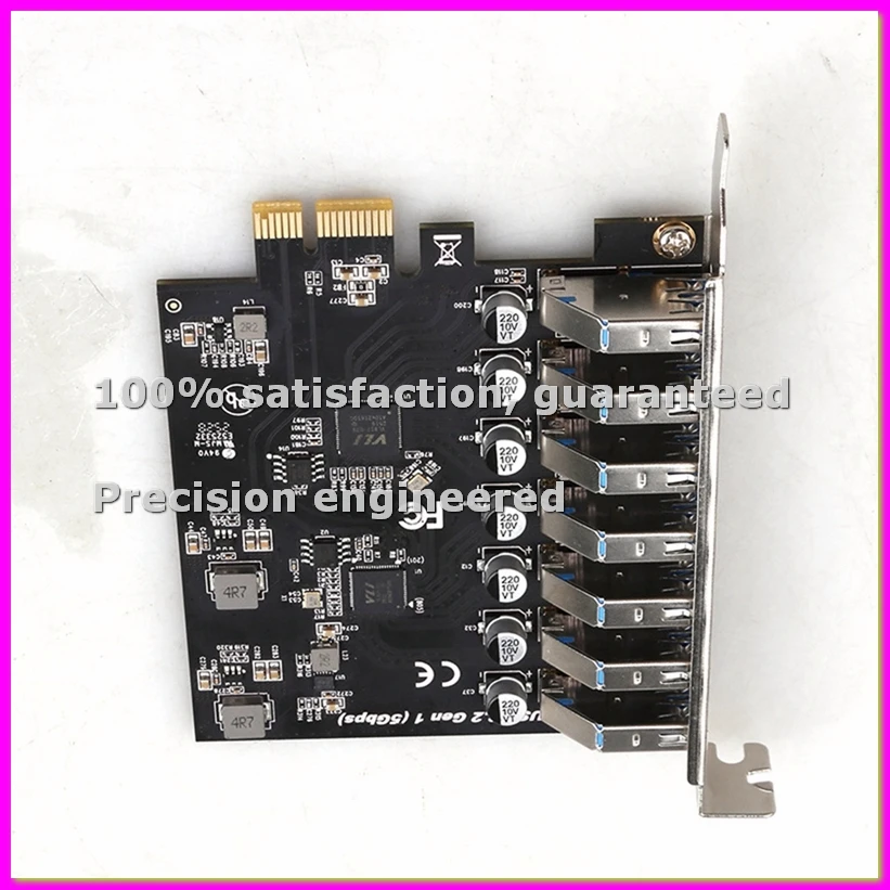 

USB-карта расширения PCIe с 7 портами USB 3.0, адаптер-концентратор 5 Гбит/с PCI-E USB3.0 для настольных ПК - ABFT