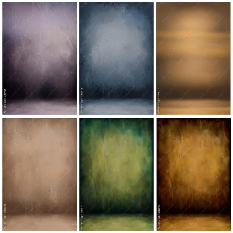 

SHENGYONGBAO Portrait Fabric Gradual Fold Retro Photography Newborn Portrait Photo Background Studio Props ADOB-25