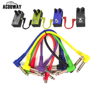 3PCS/ 6PCS Electric Guitar Effect Pedal Patch Cable Cord Low Noise Shielded Audio Cable Leads 1/4 Right Angle Patch