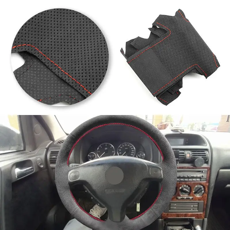 Car Steering Wheel Suede Leather Cover For Opel Zafira A 1999 2000 2001 2002 2003 2004 2005 Buick Sail Opel Astra G H 1998-2007