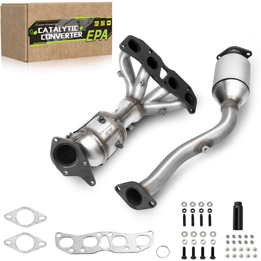 Front and Rear Catalytic Converter Compatible with Nissan Rogue 20082015 Models 2.5L L4 Engine HighEfficiency Exhaust Emission