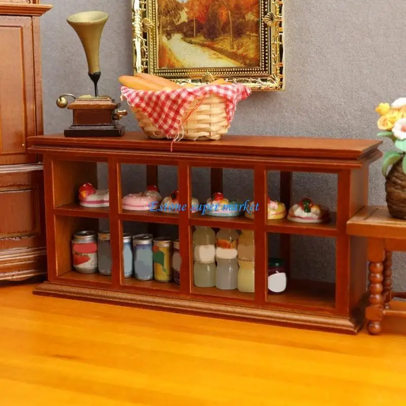 

090B Educational Doll House Display Shelf Miniatures Zakka Toy Pretend Play Realistic Model Cabinet Model Mini Size