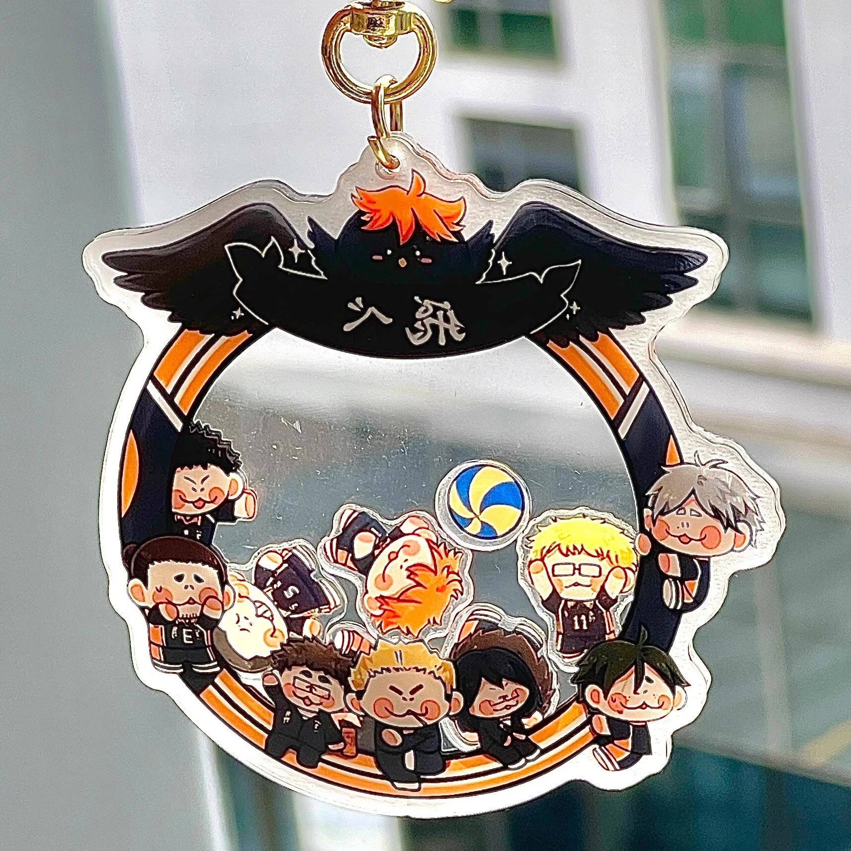 

Anime Haikyuu!! Kei Tsukishima Shoyo Hinata Tobio Kageyama Tadashi Yamaguchi Oikawa Team theme Cosplay Acrylic Rocker pendant