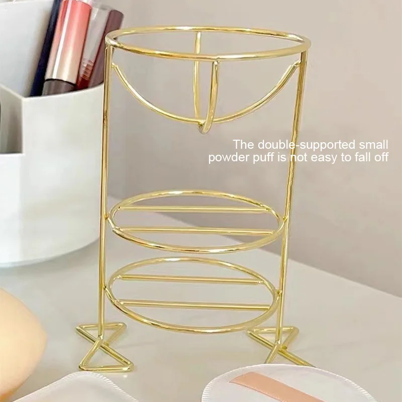 1 قطعة أصحاب ماكياج الإسفنج المعادن يشكلون نفخة عرض موقف الإسفنج تجفيف حامل حامل أصحاب مستحضرات التجميل تخزين الرف الجمال أداة #5