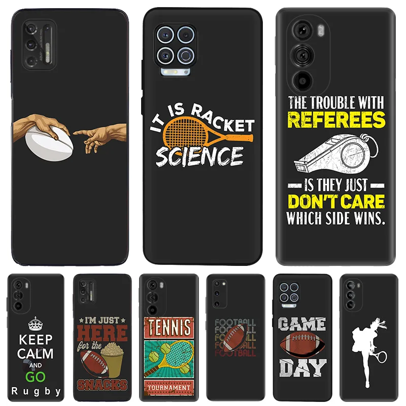 Anti-Drop Soft Phone Case For Motorola G73 G9 G50 G51 G60 G71 5G G22 G32 G52 G72 G53 Edge 40 30 20 Girl Tennis God Rugby Cover