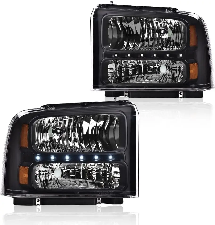 

Светодиодные фары DRL в точечном стиле, совместимые с Ford F250 F350 F450 F550 2005 2006 2007 гг., сверхмощные фары для водителя и пассажиров