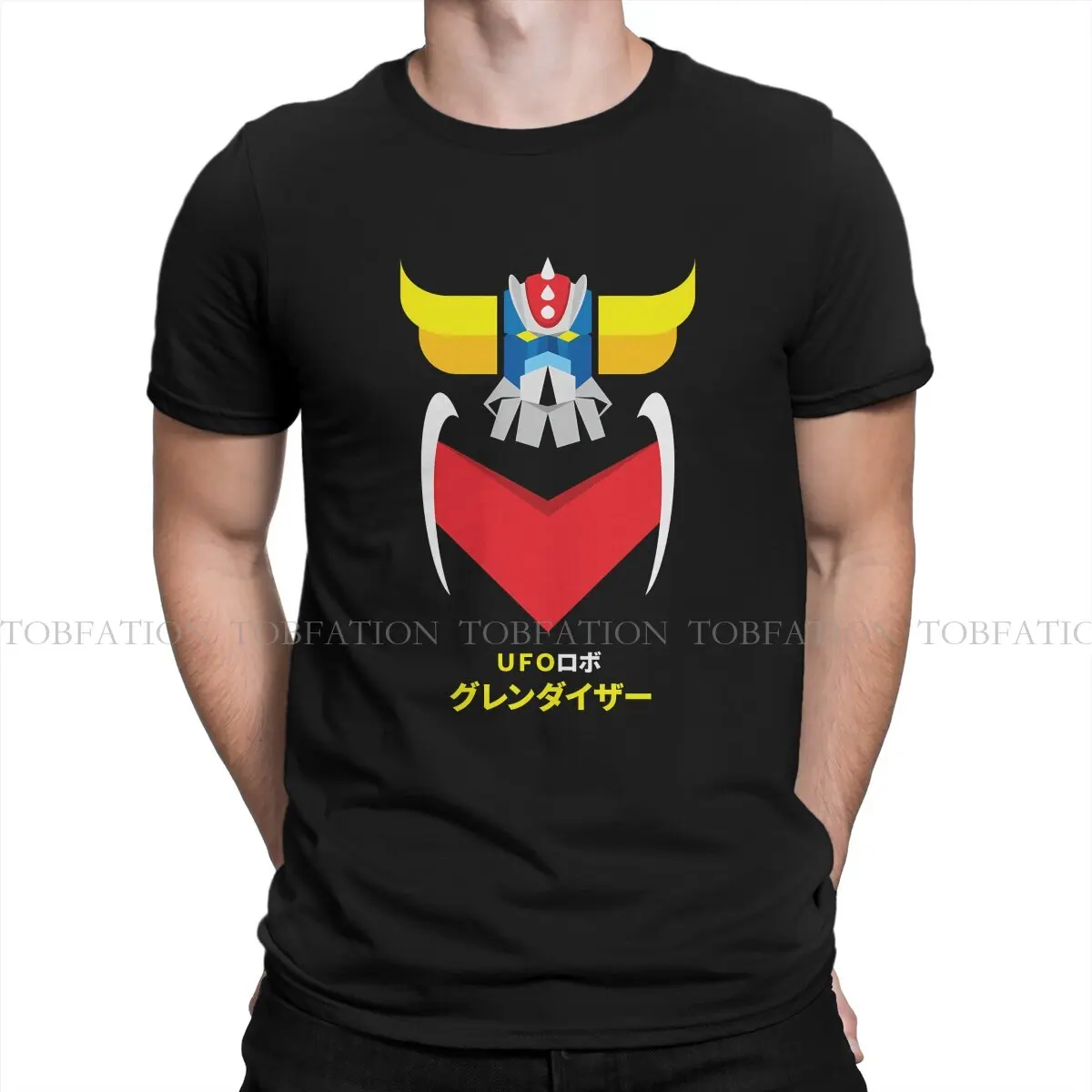 Grendizer Newest TShirts UFO Robot Goldrake Male Harajuku Pure Cotton Streetwear T Shirt Round Neck Big Size