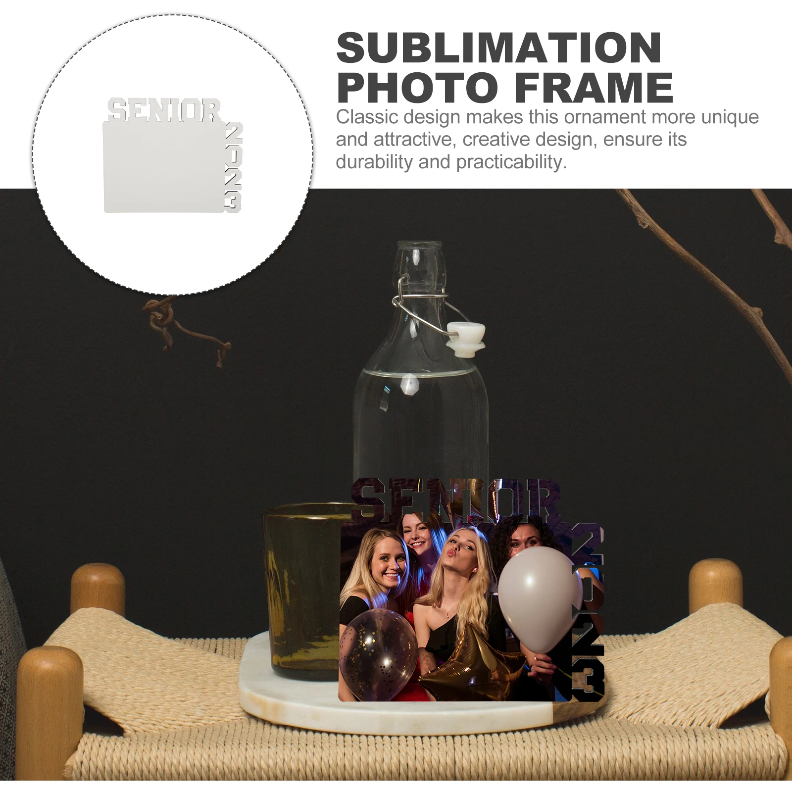 

Blank Sublimation Graduation Photo Frame 2023 Desktop Ornament Grad Table Decoration Graduation Decoration Blank Table Sign