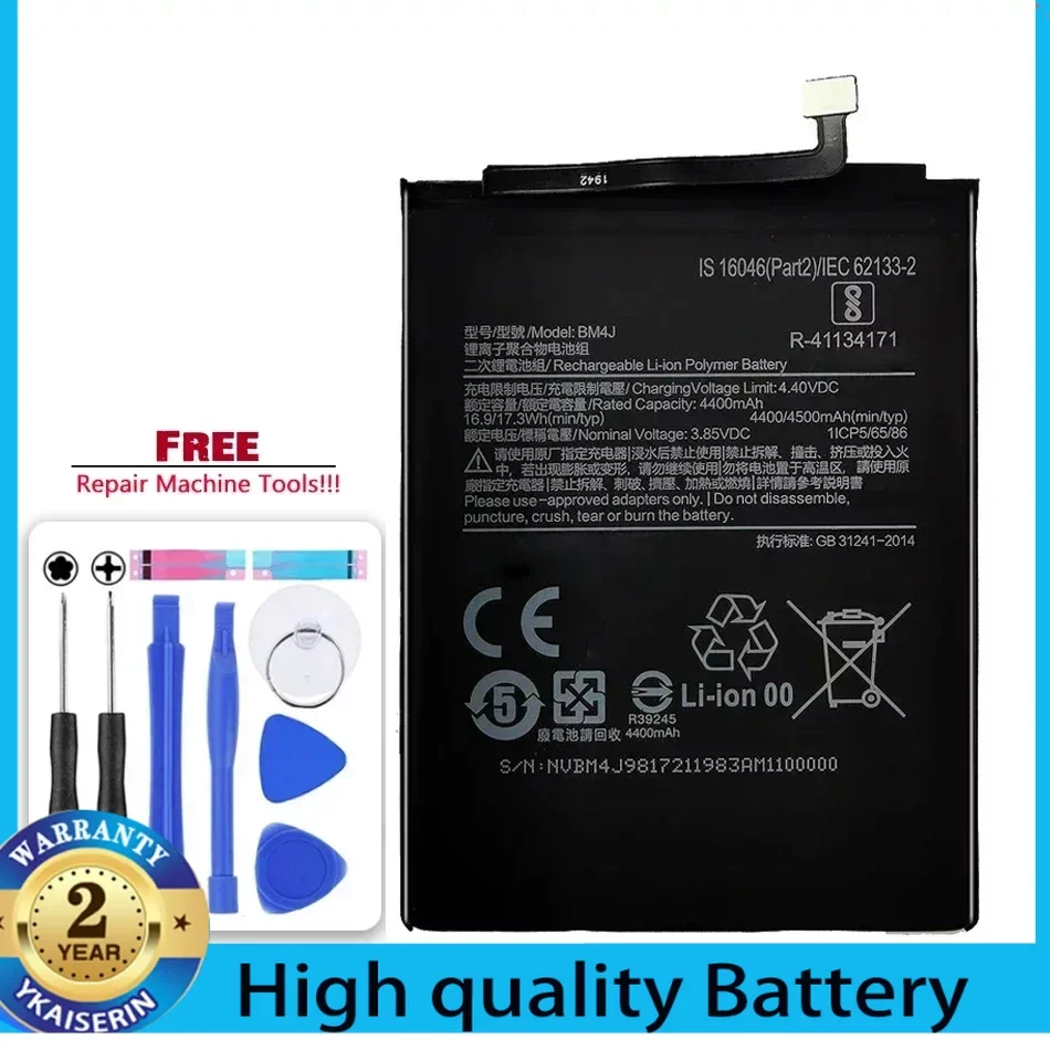 BM4J 4500mAh Rechargeable Battery for Xiaomi Redmi Note 8 Pro Note8 Pro High Quality Portable Batteries for Cell Phone Warranty