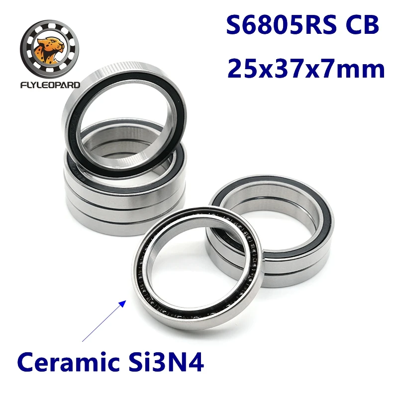 

( 1/2/4/6/8/10 PCS ) S6805RS 25x37x7mm Stainless Steel Ceramic Bearing -BB90 Bottom Bracket Bearing and DT Swiss 350 Hub Bearing