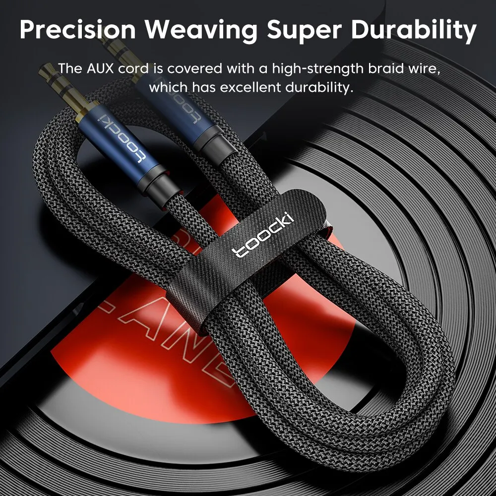 Toocki AUX Cable Speaker Cable 3.5mm Jack Male to Male Audio Cable For Car Headphone Adapter Xiaomi Samsung AUX Cord