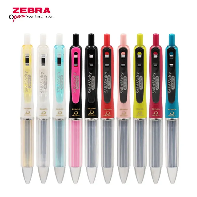 1pcs Japan ZEBRA Press Gel Pen JJZ49 Air Cushion Black Pen Student Office Signature Gel Pen 0.5/0.4mm Office Accessories