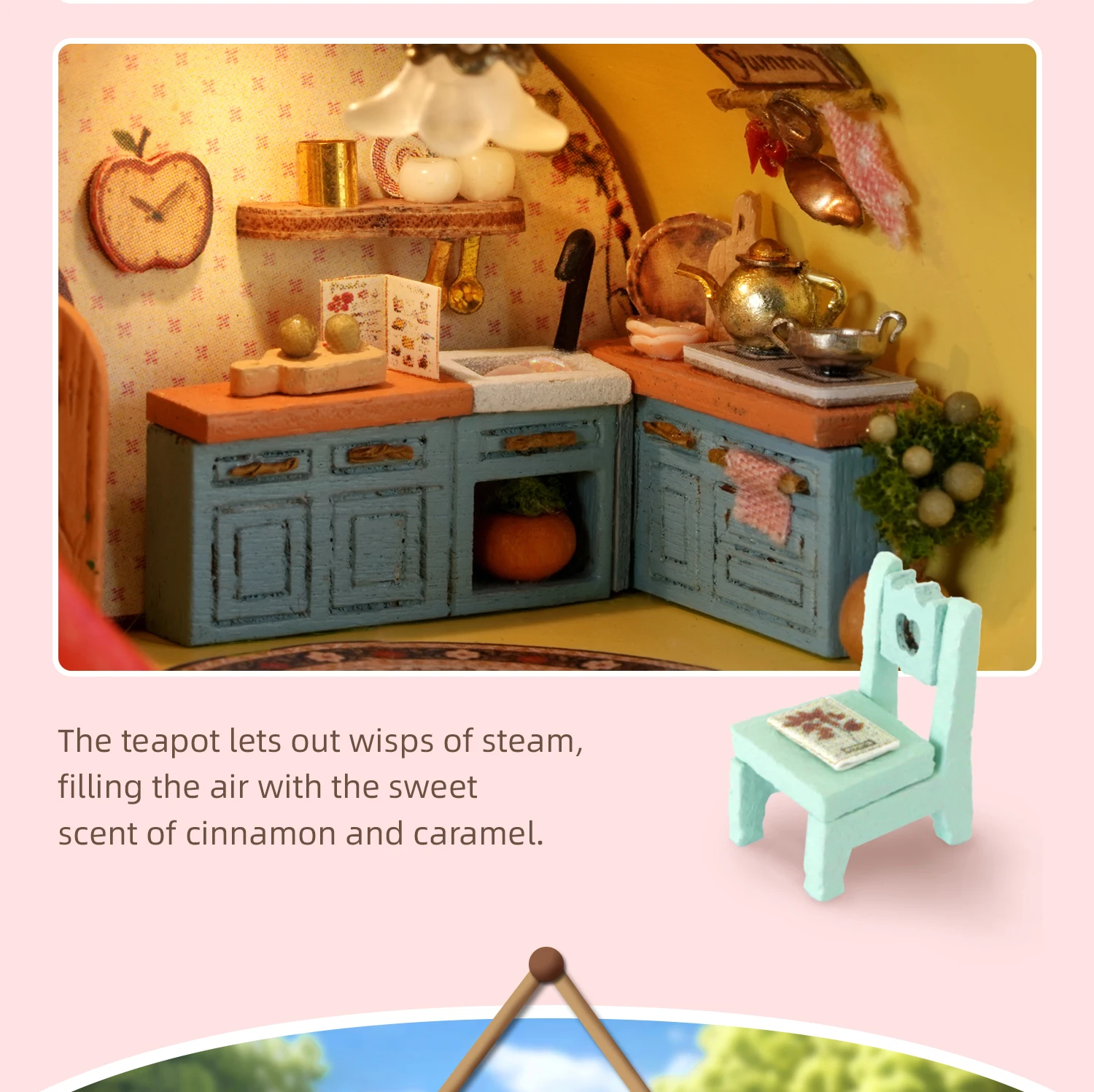DIY Miniature Dollhouse Kit with LED Light Handmade 3D Puzzle Mini House Toys Home Decor Wooden Crafts For Xmas Birthday Gifts