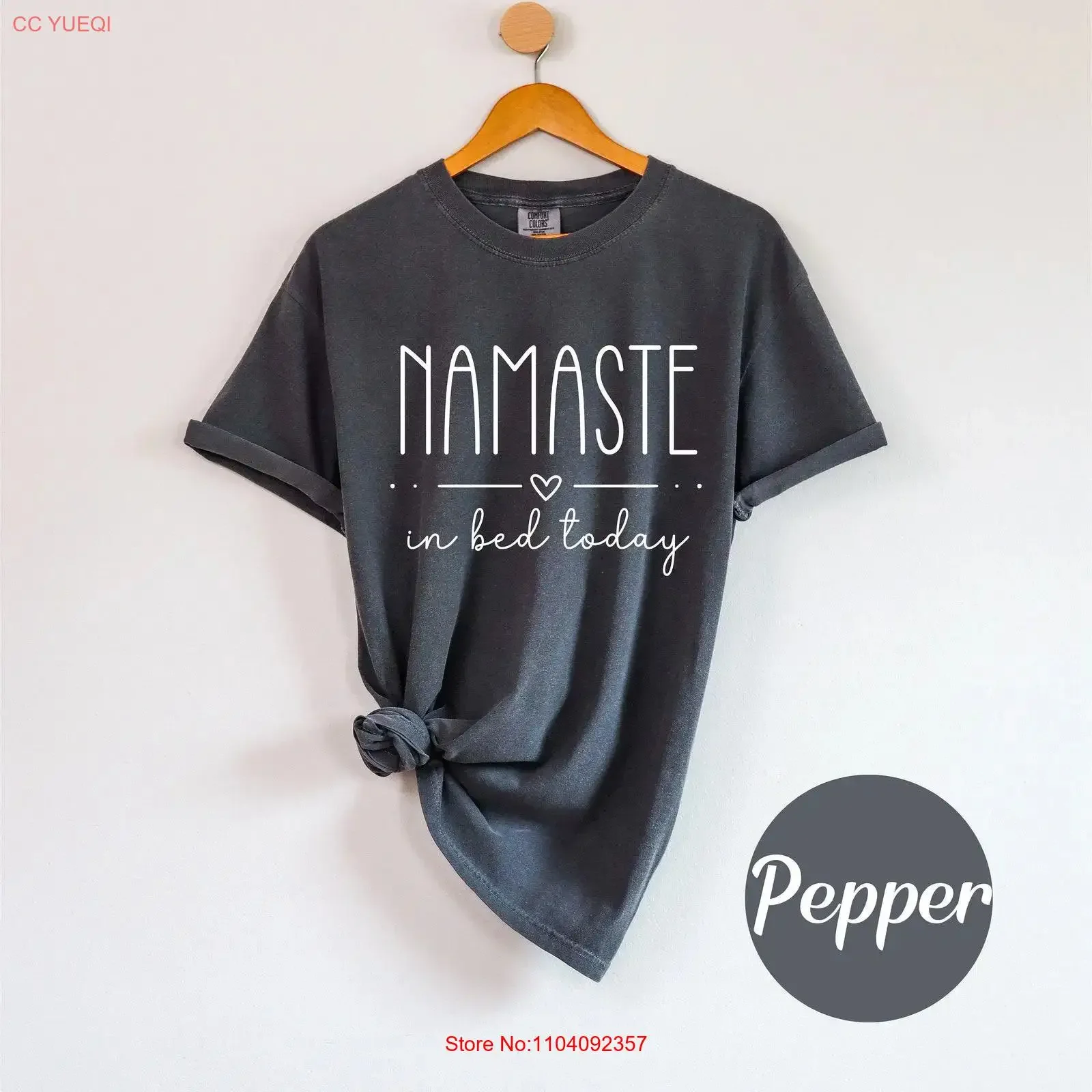 Namaste In Bed Today T Shirt WorkouT Yoga Meditation Gym Lover Fitness vintage Washed homme Soft Comfortable fashion Versatile