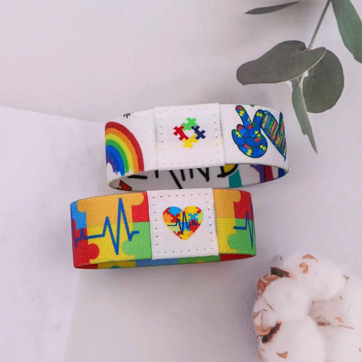 الإعاقة التوحد القماش تمتد معصمه سوار مرنة المعصم الفرقة الكفة سوار الرياضة عارضة الإسورة للنساء الرجال الهدايا #4