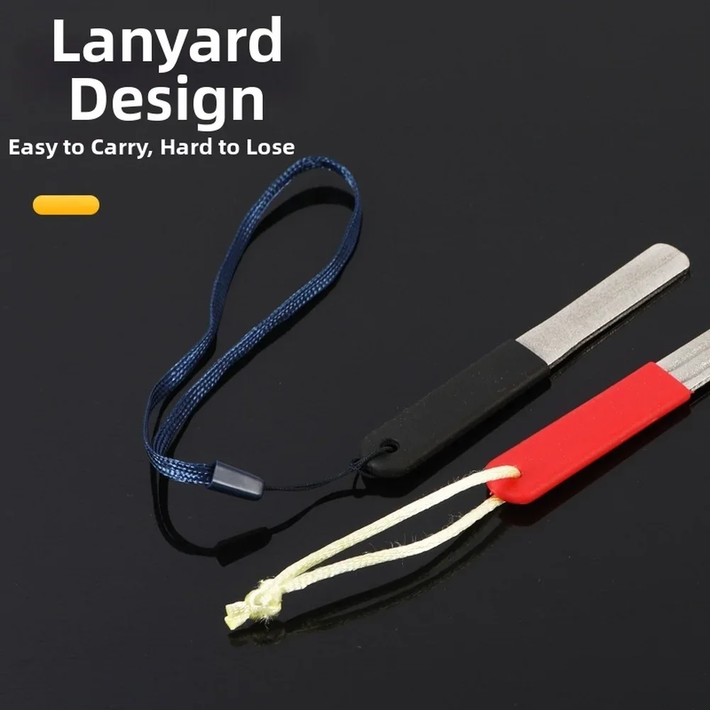 Diamond File Hook Sharpener for Fishing with Dual Groove Configuration Compatible with For carbon Steel Hook Types