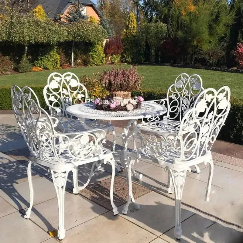 Luxury Nordic Garden Furniture Sets Mobile Coffee Restaurant Study Table Balcony Kitchen Writing Mesas De Comedor Home Furniture