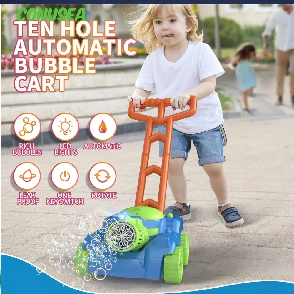 Kids Toys Tank Trolley Bubble Gun Machine Automatically Electric Soap Bubbles Car Outdoor Games Children Toys for Girl Boys Gift