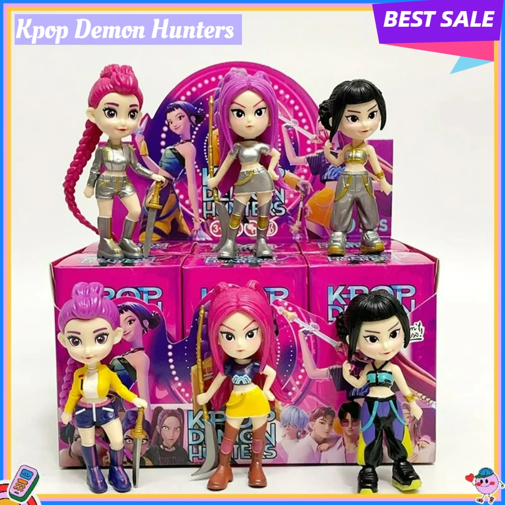 

6 шт./компл. Kpop охотники на демонов, модель игрушки, украшение из ПВХ, аниме, периферийные устройства, украшение для стола, коллекция фигурок, игрушки, подарок для ребенка