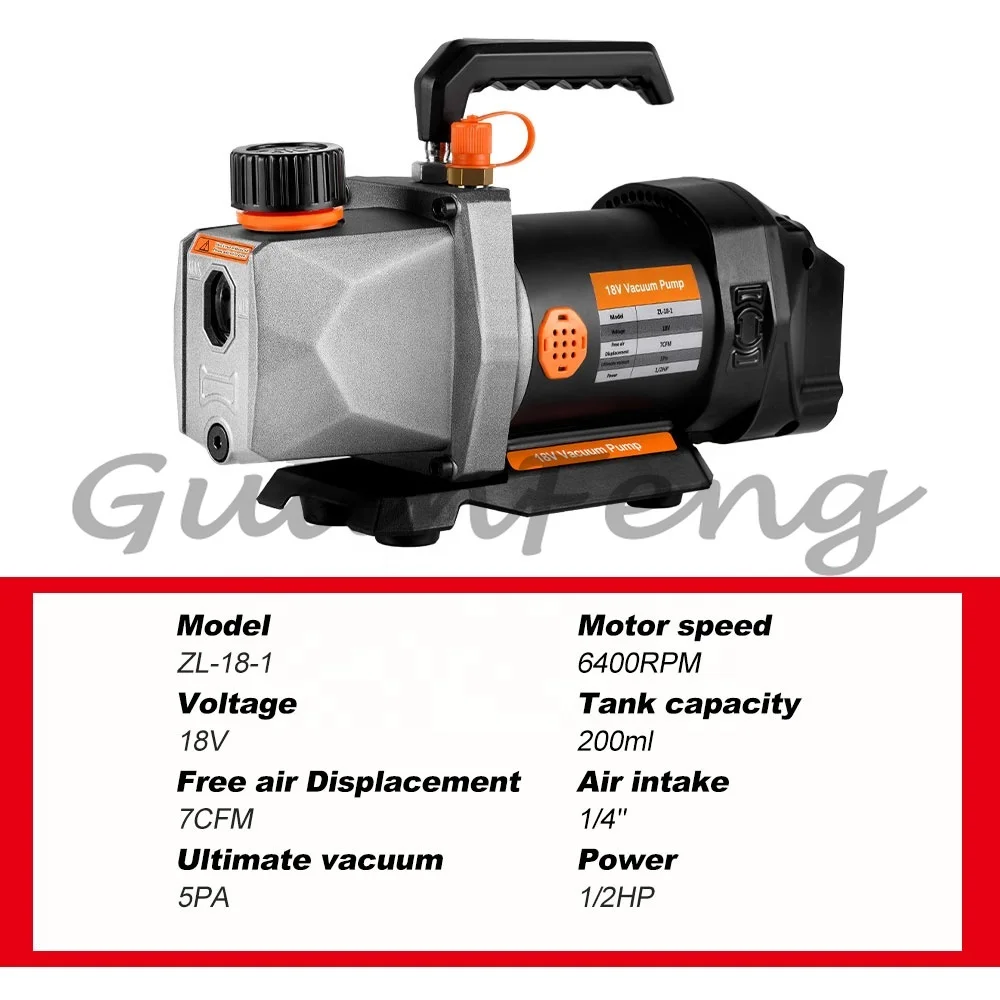 1/2HP 7CFM Refrigerant Vacuum Pump,1/4