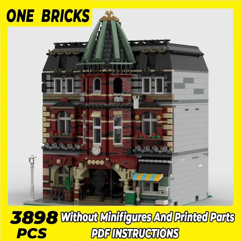 Moc Building Blocks Modular Street View Brick School Technical Bricks DIY Assembly Construction Toys For Childr Holiday Gifts