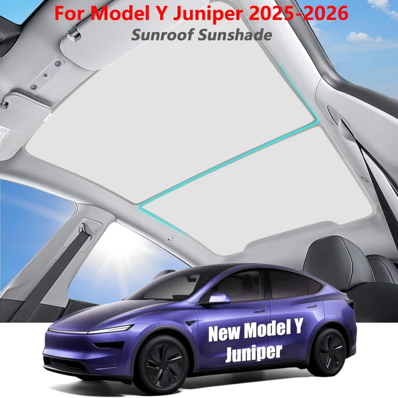 

Солнцезащитный экран для Tesla Model Y Juniper 2025-2026: индивидуальная защита от солнца для боковых окон и люка, идеально подходит для кемпинга и отдыха