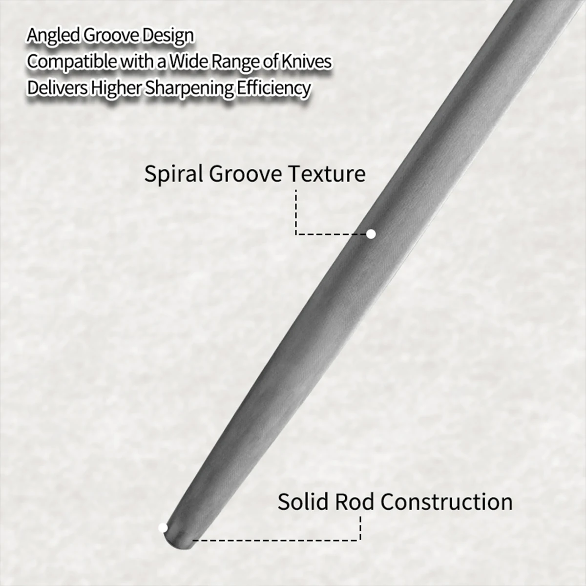 2026 New Model Professional Chef Sharpener Rod Innovation spiral texture Provides more efficient sharpening Rose wood Handle