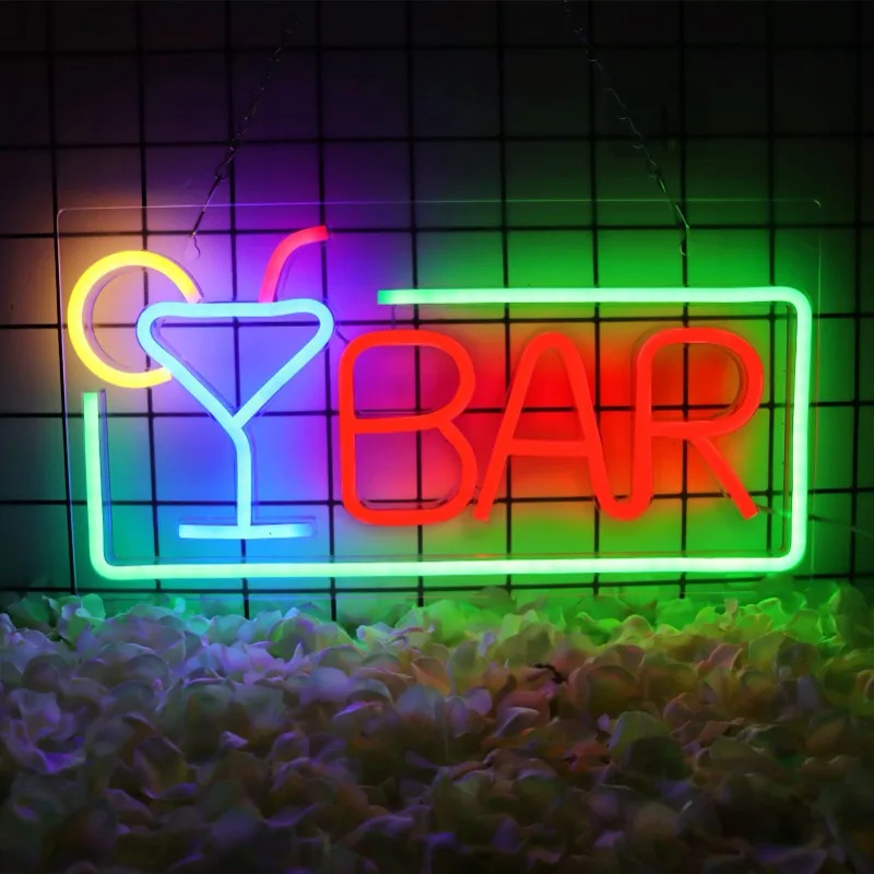 Bar Neon Wall Decor Led Bar Lights per camera da letto Led Sign Room Decor estetico adatto per soggiorno Bistro Man Cave Party 5V