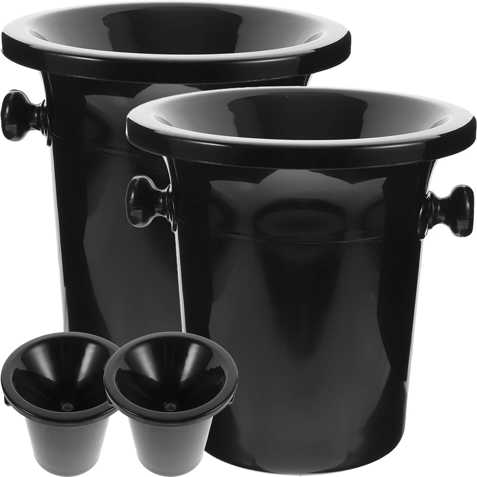 

4 Pcs Spit Barrel High-grade Accessories Buckets Cooler Ice for Dump Western Plastic Tasting Spittoons