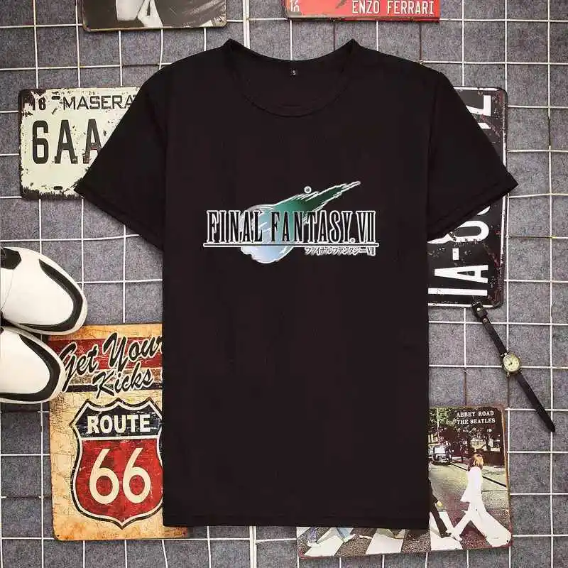 Men T-Shirts Sons of Avalanche Final Fantasy Classic Tee Shirt Short Sleeve FF7 Video Game Strife Shinra Soldier Women T Shirts