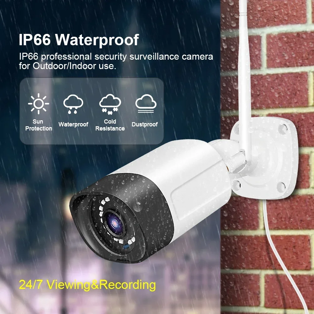 For Eseecloud Wireless System 5MP Wireless IP Camera Outdoor Waterproof CCTV WiFi Surveillance Security Camera P2P