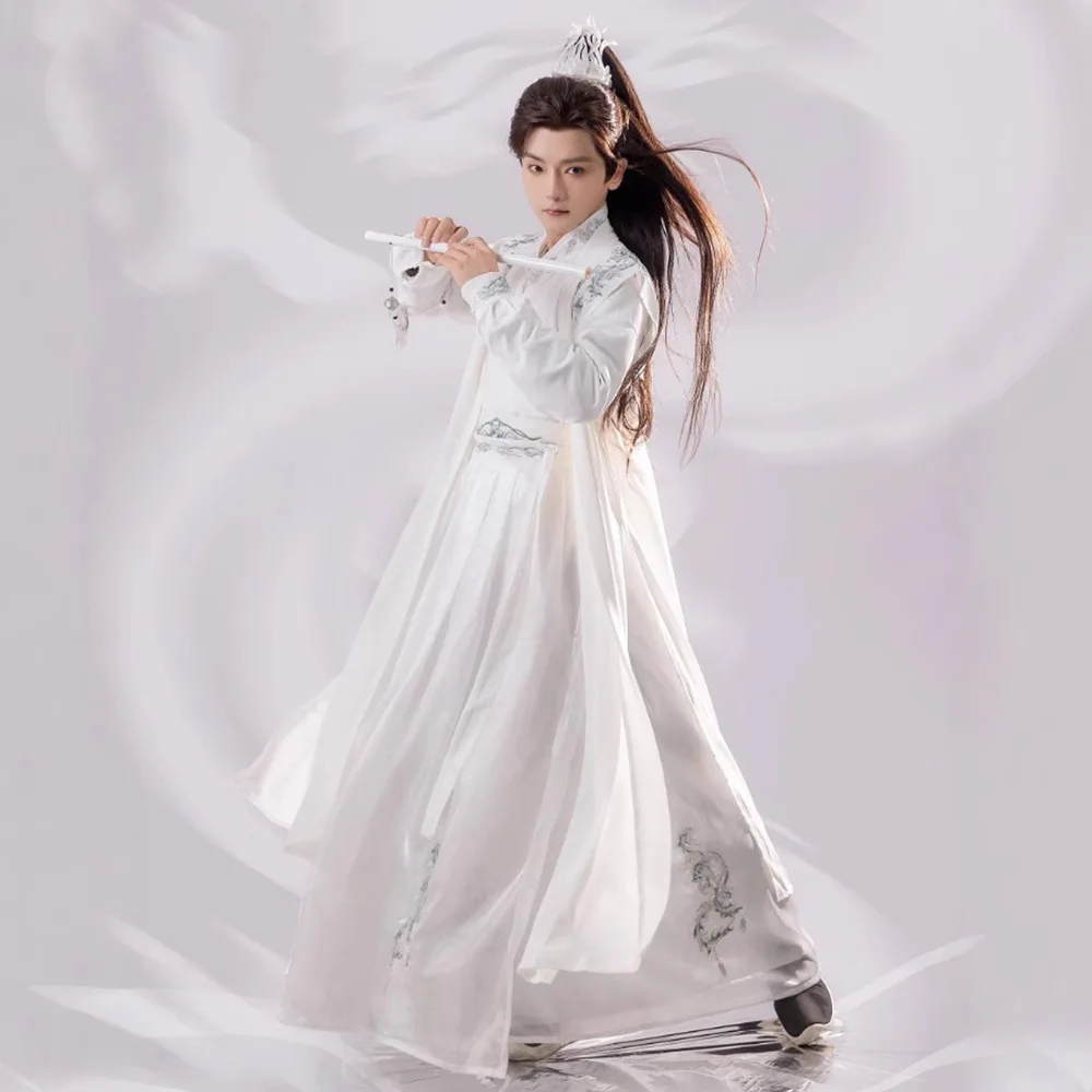 يون هانفو الربيع والصيف جديد مطرز القديمة زي الرجال طوق تحسين فنون الدفاع عن النفس الشيفية