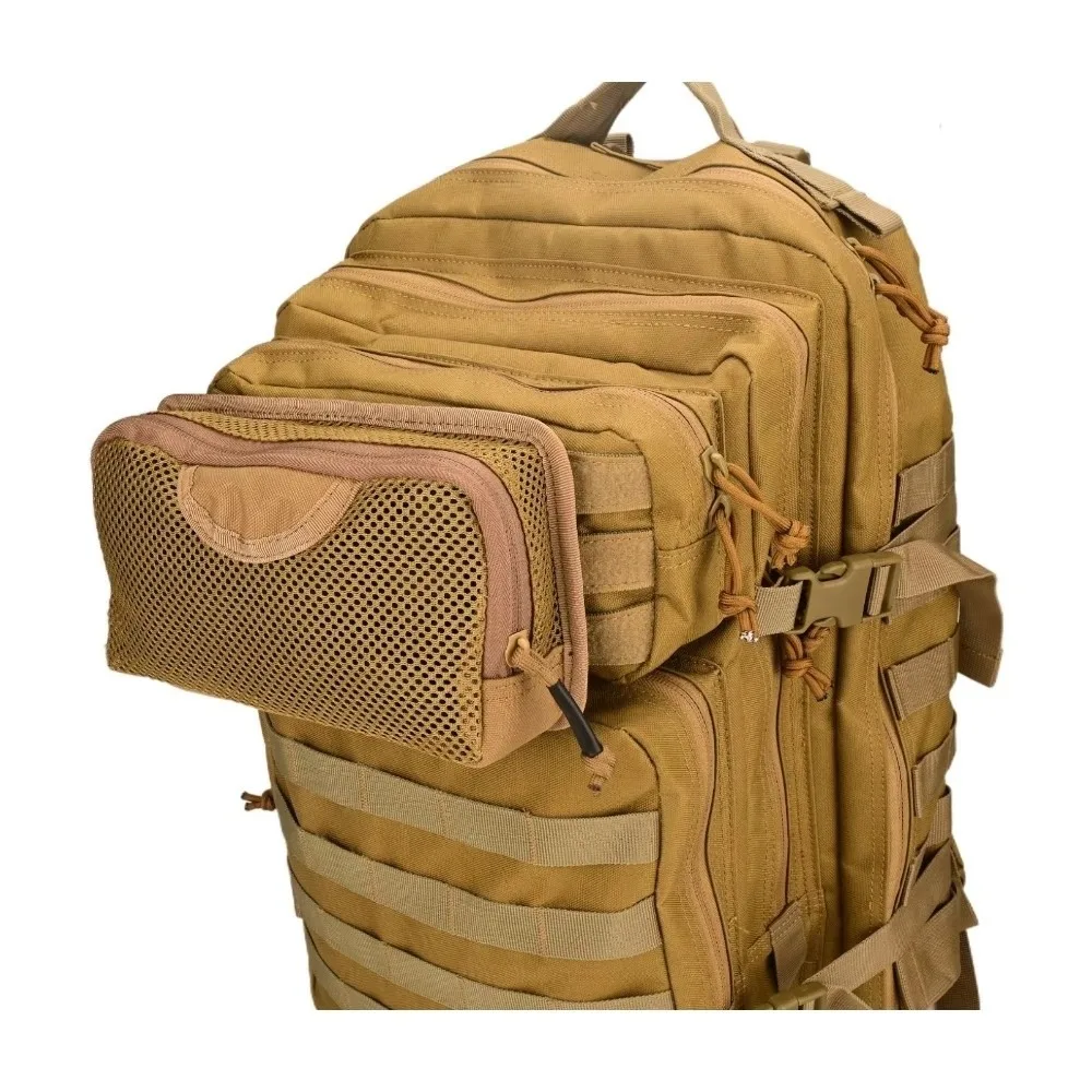 Nylon Internal Mesh Pocket Lightweight Breathable Backpack Expansion Bag Hook Loop Fastener Modular Insert Pouch