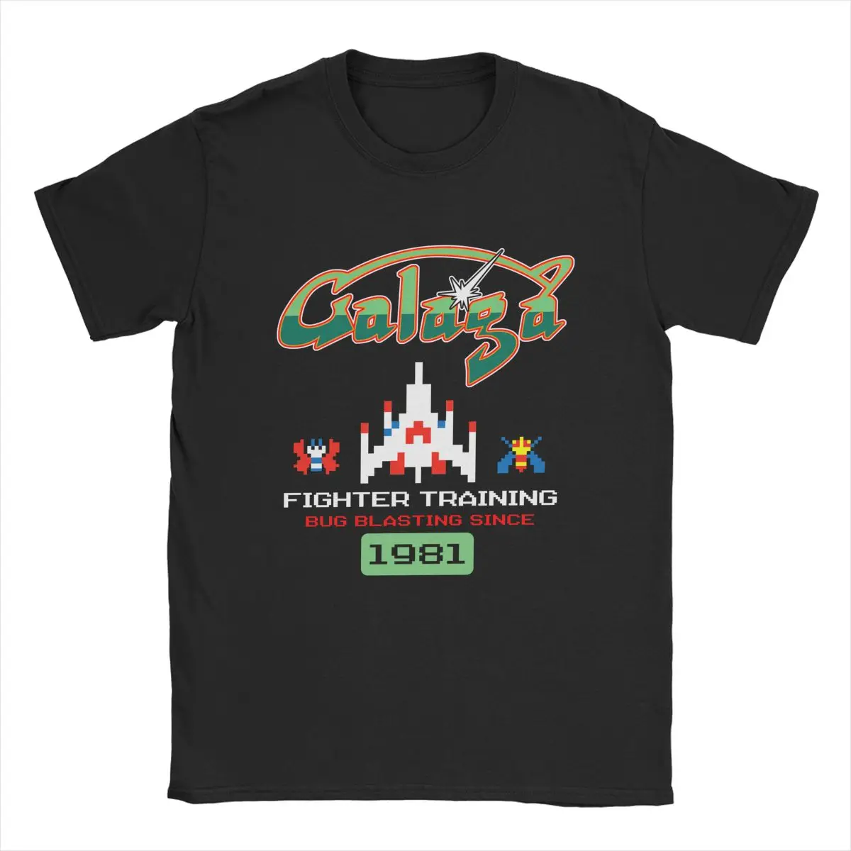 Mod.01 Arcade Galaga 1981 Space Invaders Video Game Juego Retro Vintage 80s Gaming Console Aliens 8-Bits Gamer T-Shirt