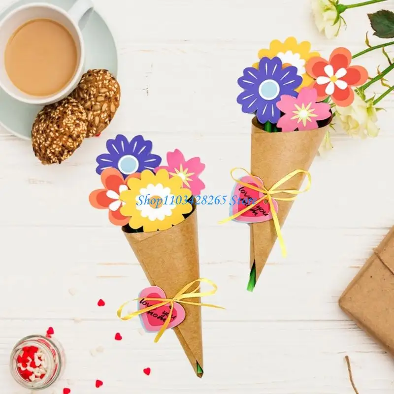 G2TE 3D wenskaarten Papercraft Holiday Birthday Card Bouquet Crafting Cards