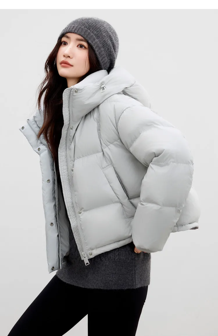 SENTUBILA Women's Winter Down Jacket 90% White Duck Down Puffy Puffer 2026 Winter Petite Bubble Coat Warm Outerwear W54YC1771X