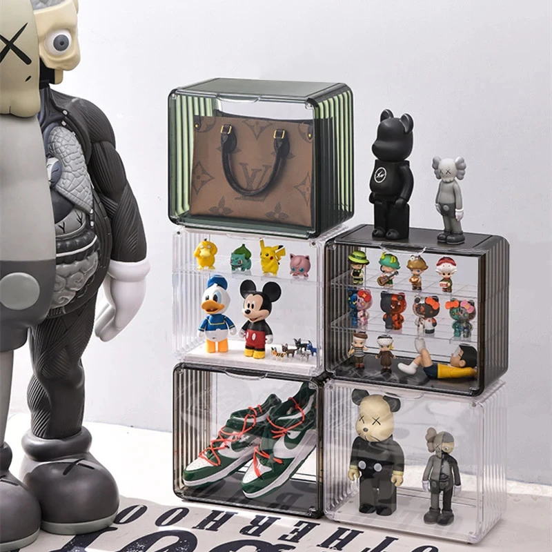 Blind Box Showcase PopMart Figures Display Stand Case ，Acrylic Storage Case， Cosmetic Storage Box，Plush Toy Display Holder