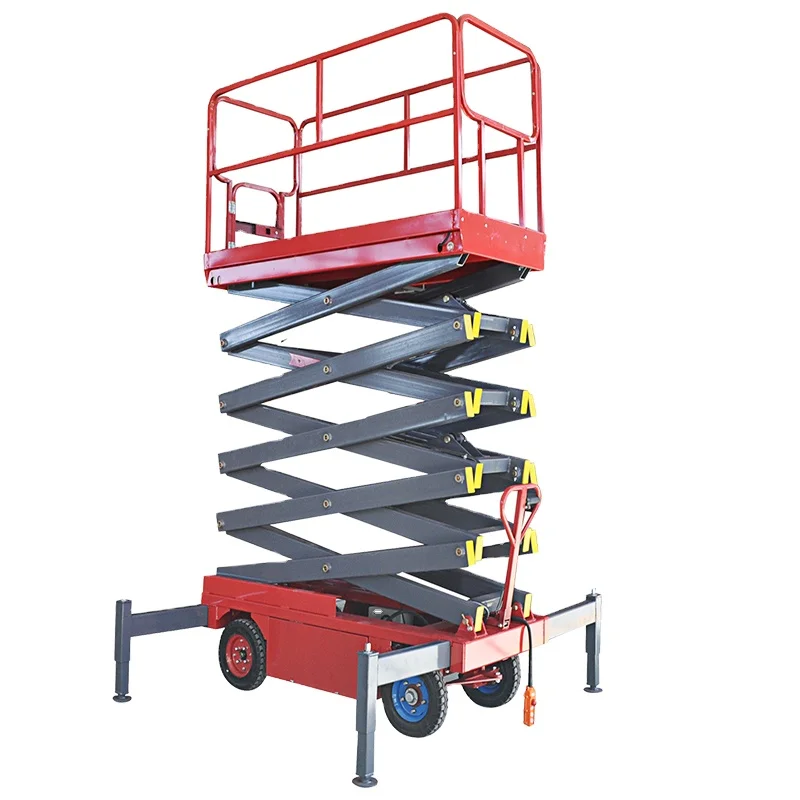 Factory Electric Hydraulic Full-electromotion Scissor-type Work Platform Aerial Lifting Mobile Table Self Propelled Scissor Lift