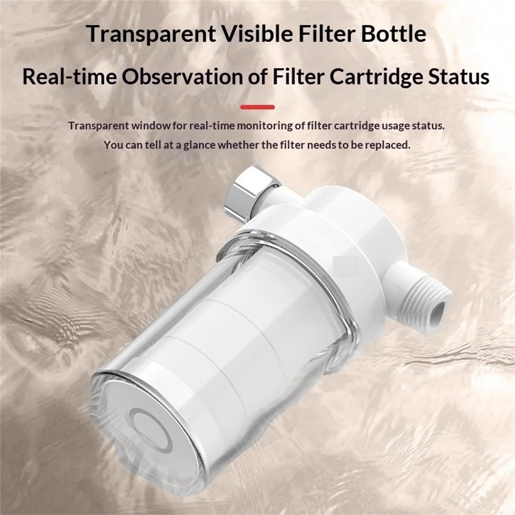 Shower Filter System with Transparent Housing and Replaceable Cartridge for Real-Time Monitoring of Filtration Performance