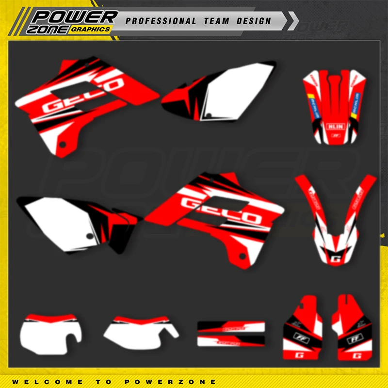 PowerZone Custom Team Graphics Backgrounds Decals For 3M Stickers Kit For GASGAS EC 2002 2003 2004 2005 2006 EC 250 300 350 01