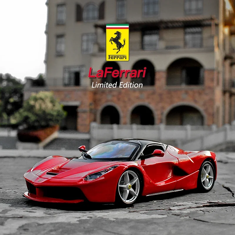 Bburago 1:24 Ferrari La Ferrari Car Model Die-casting Metal Model Children Toy Boyfriend Gift Simulated Alloy Car Collection