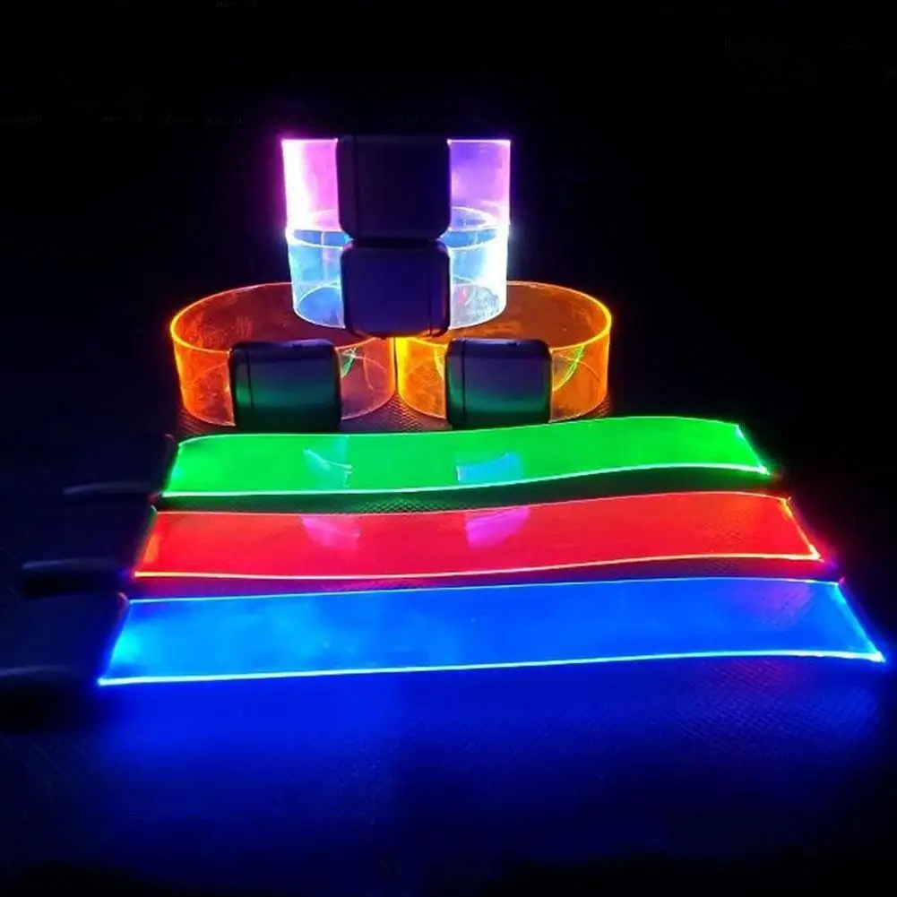 LED Battery Light-emitting Bracelet Running Armband Flashing Safety Light Band Entertainment Party Luminous Cheering Bracelet