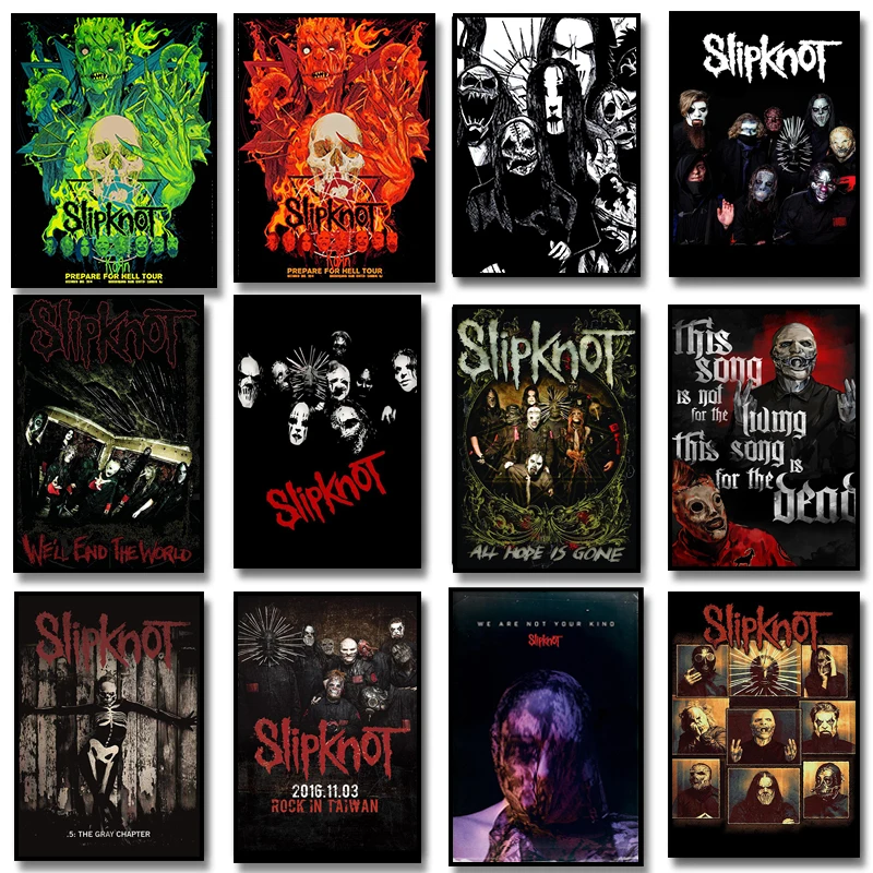 S-Slipknot-Hope Is Gone Decoration Art Poster No Framed Poster Vintage Music Wall Art Canvas Painting Bedroom Study Home Decor