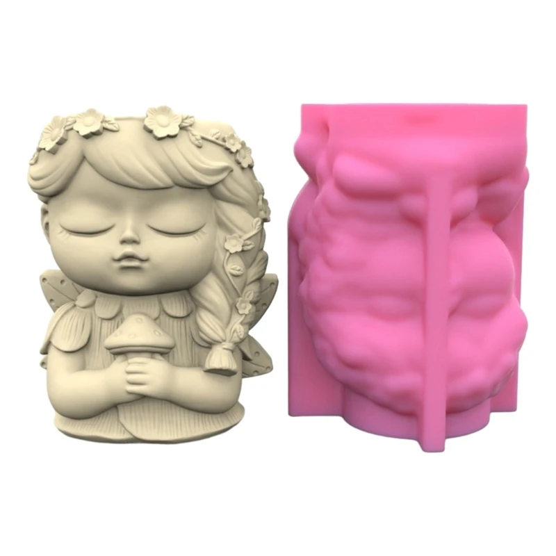 

Succulent Planter Silicone Molds Girl Flower Pots Epoxy Resin Mould for DIY Holder Pen Holder Vase Molds Dropship