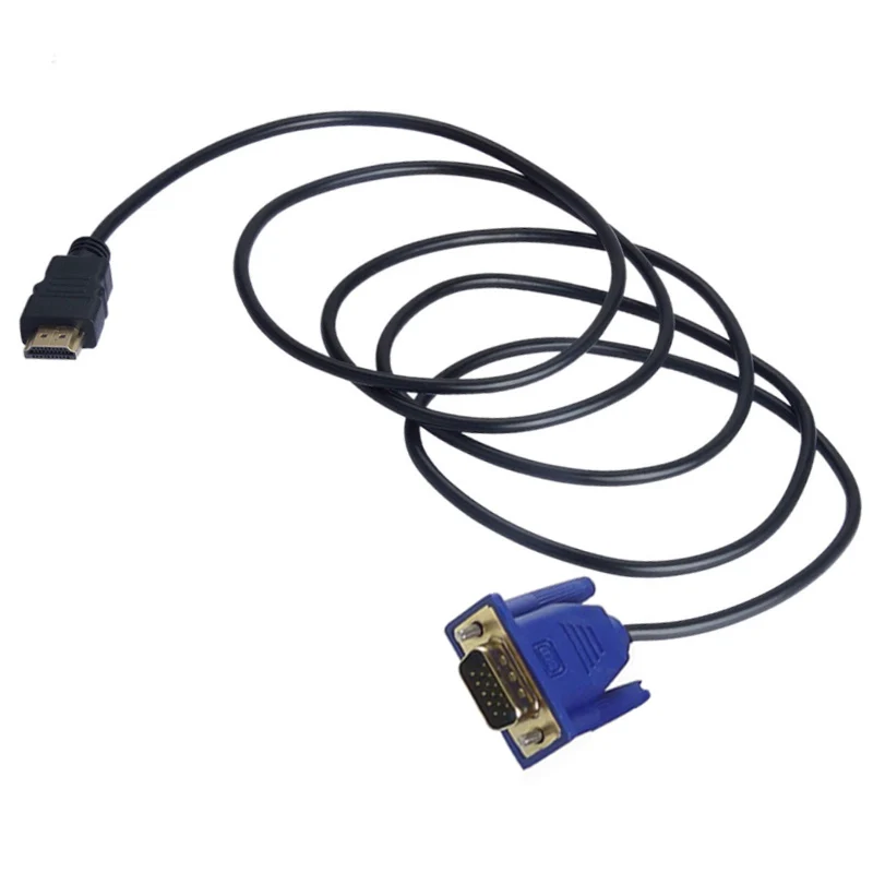 6 أقدام 1.8 متر طول HD ذكر إلى VGA كابل ذكر ذكر HD15 منفذ محول إلى كابل منفذ VGA/RCA لتلفزيون الكمبيوتر 2026 جديد