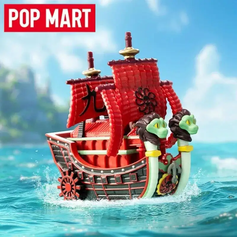 POP MART One Piece De Grand Line Series Voertuigen Blind Box Guess Bag Speelgoed Poppen Leuke Anime Figuren Desktop Ornamenten Collectie