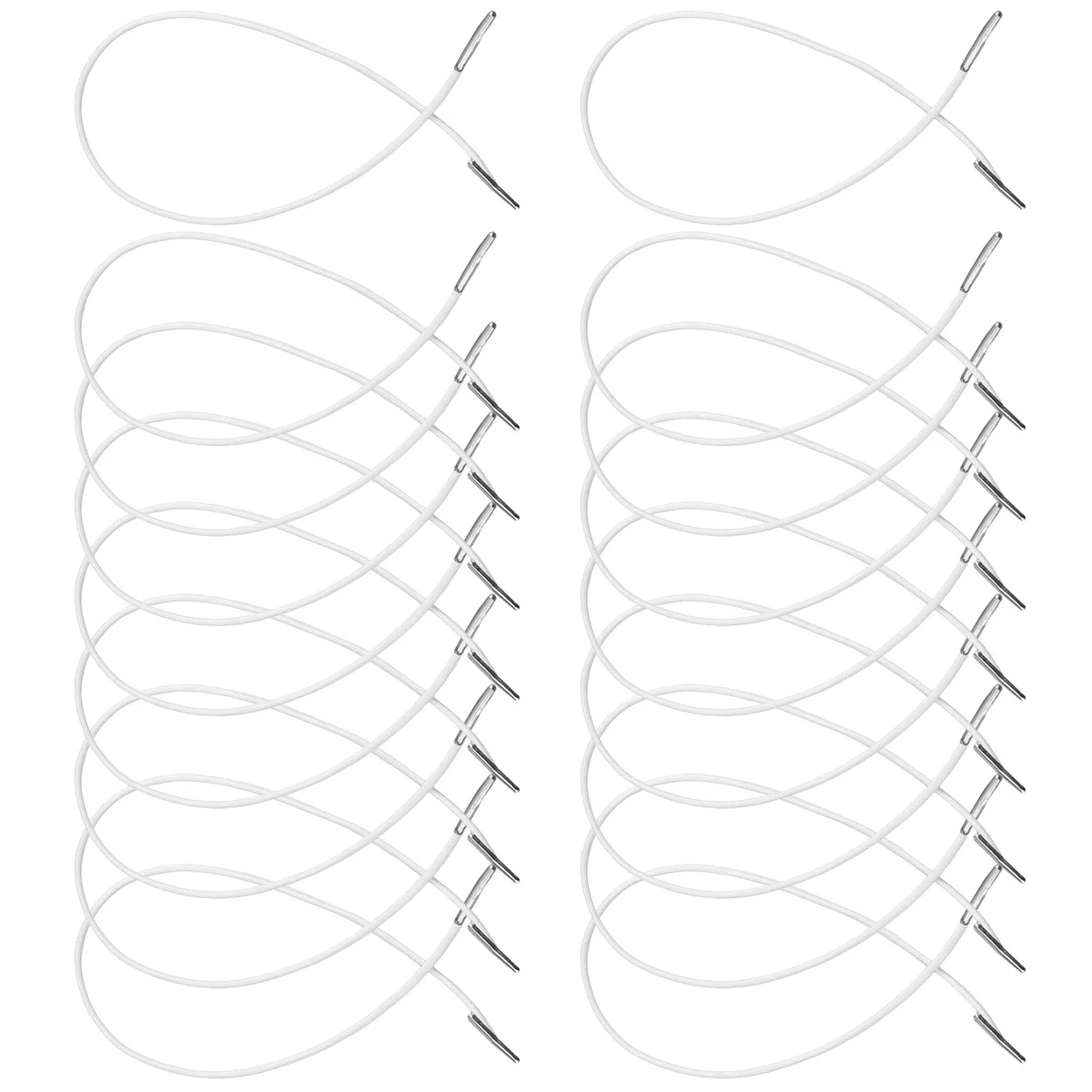 

100Pcs Eye Mask Lanyards Elastic Barbed Cords for Masks Book Binding DIY Crafts Stretch Round String with Metal Barbs