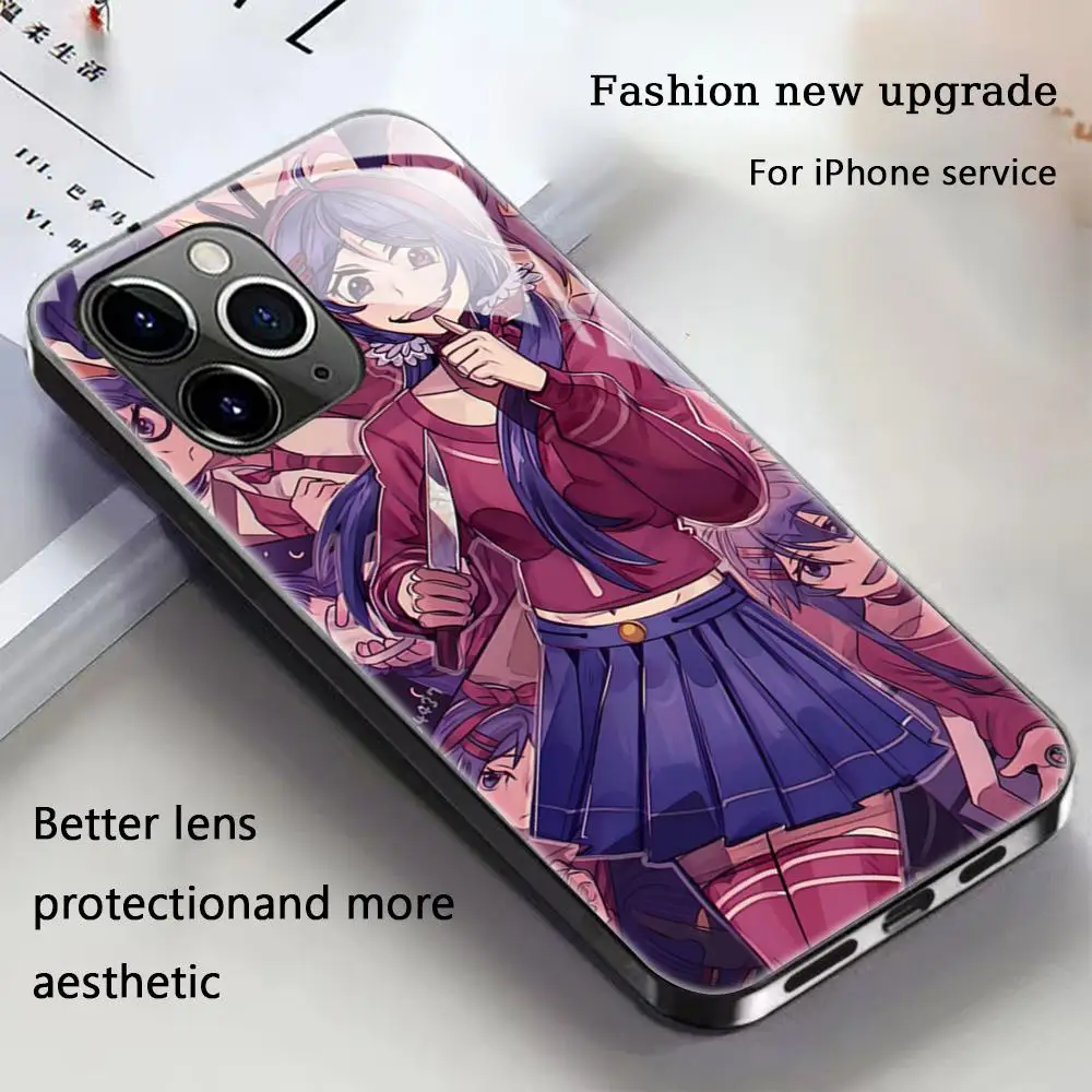 لعبة شعبية لطيف MiSide جراب هاتف آيفون 16 15 14 13 12 11 X XR XS 8 Plus Mini Pro Max الزجاج المغناطيسي جراب هاتف #5